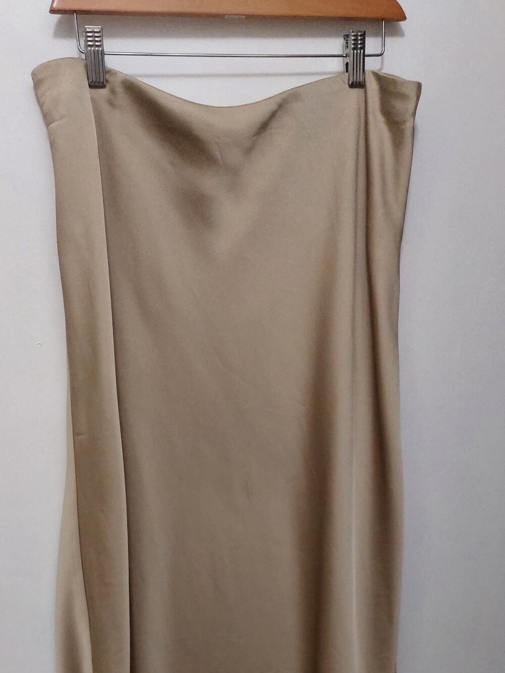 J. Crew Champagne Satin Maxi Skirt